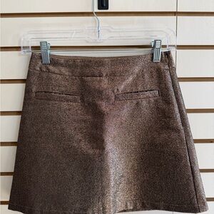GAP Shimmering Brown Mini Skirt